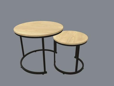 커피 테이블 세트 3D 모델