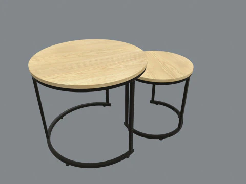 Coffee Table Set 3D Model