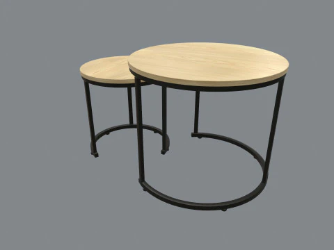Coffee Table Set 3D Model