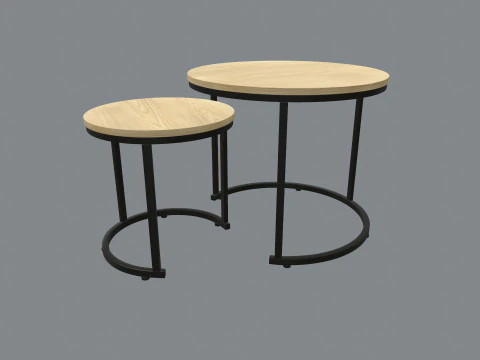Coffee Table Set 3D Model