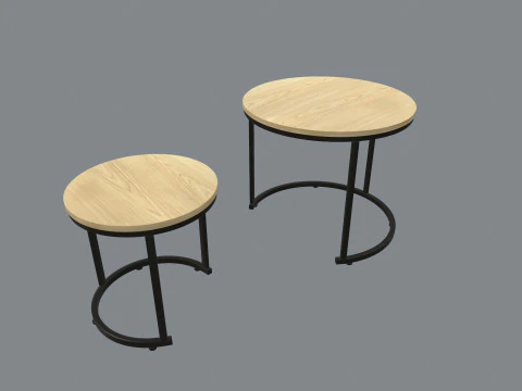 Coffee Table Set 3D Model