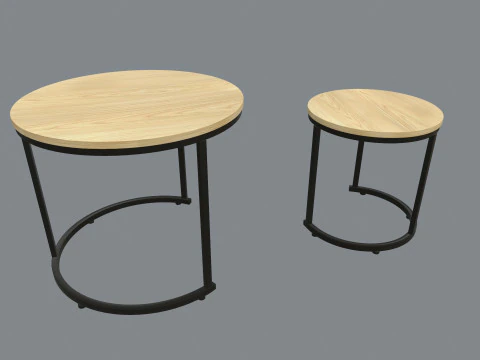 Coffee Table Set 3D Model