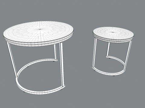 Coffee Table Set 3D Model
