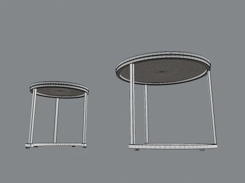 Coffee Table Set 3D Model