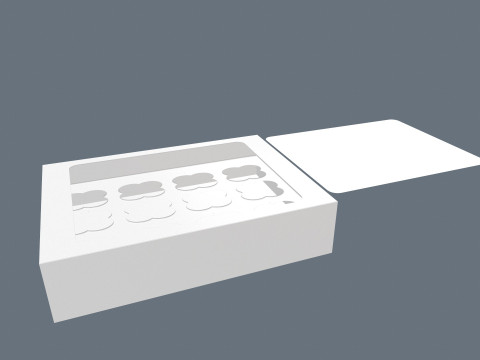 Cup Cake Box 3D Model