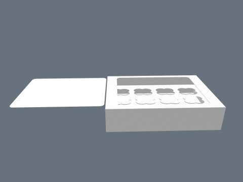 Cupcake-Box 3D Modell