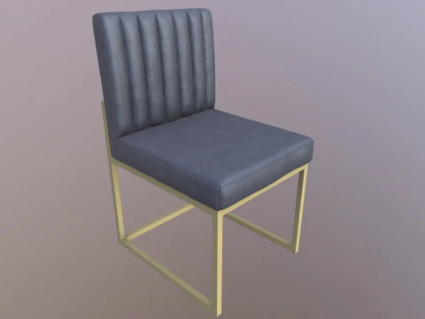 Fabric Dining Chair 3D Model
