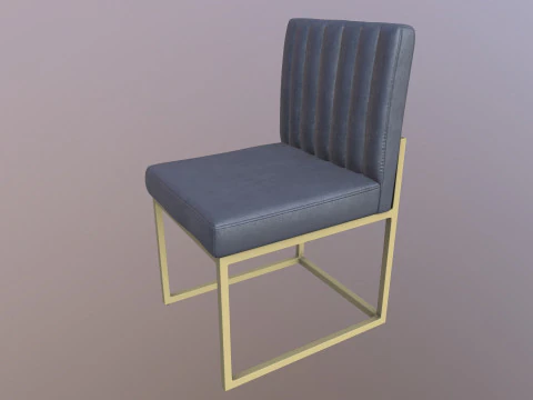 Fabric Dining Chair 3D Model
