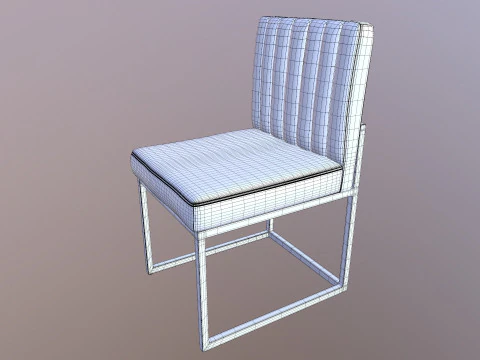 Fabric Dining Chair 3D Model