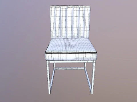 Fabric Dining Chair 3D Model