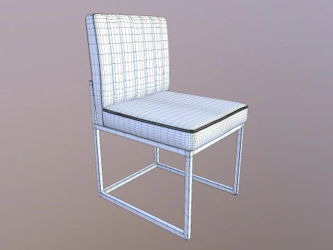 Fabric Dining Chair 3D Model