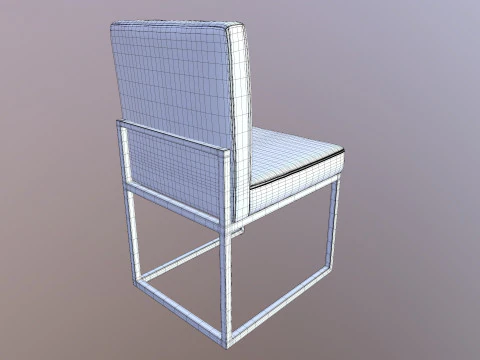 Fabric Dining Chair 3D Model