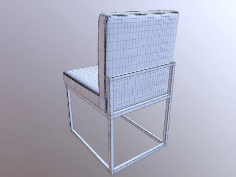 Fabric Dining Chair 3D Model