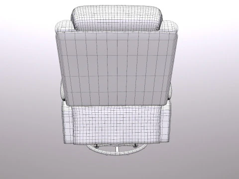 Leatherette Manual Recliner Sofa 3D Model