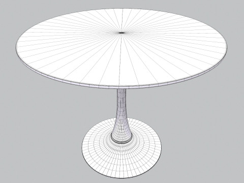 Meja bundar Model 3D