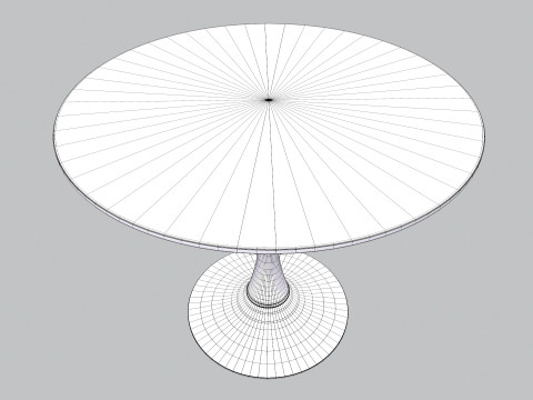Meja bundar Model 3D
