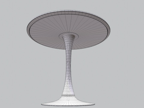 Meja bundar Model 3D