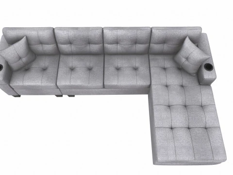 Sofa 3 Seater L Shaped 3D Model