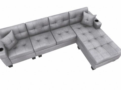Sofa 3 Seater L Shaped 3D Model