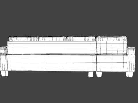 Sofa 3 Seater L Shaped 3D Model