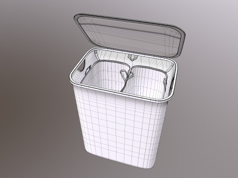 小さなランドリーバスケット 3Dモデル