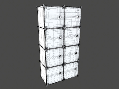 Wardrobe Children Pink Wardrobe 3D Model