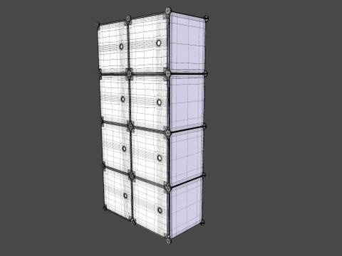 Wardrobe Children Pink Wardrobe 3D Model