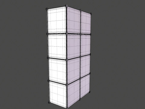 Wardrobe Children Pink Wardrobe 3D Model