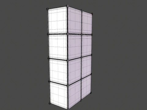 Wardrobe Children Pink Wardrobe 3D Model