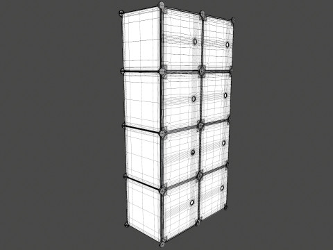 Wardrobe Children Pink Wardrobe 3D Model