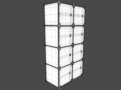 Wardrobe Children Pink Wardrobe 3D Model