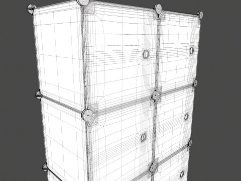 Wardrobe Children Pink Wardrobe 3D Model