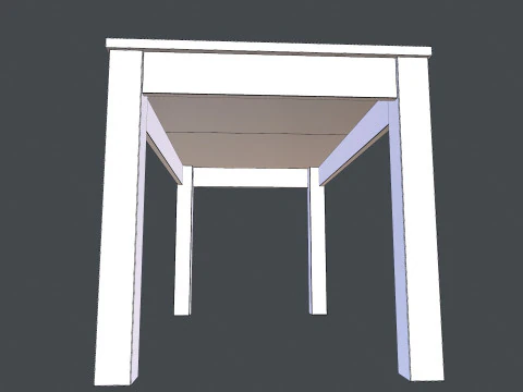 Wooden Table 3D Model