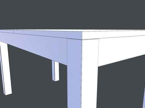 Деревянный стол 3D Модель