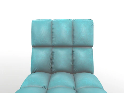 Armless Chair and Ottoman 3D Model