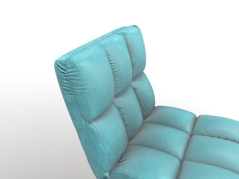 Armless Chair and Ottoman 3D Model