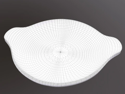 Enameled cast iron red oven dish 3D Model