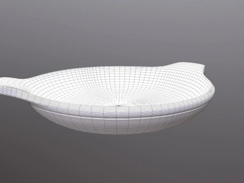 Enameled cast iron red oven dish 3D Model