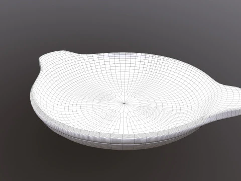 Enameled cast iron red oven dish 3D Model