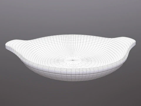Enameled cast iron red oven dish 3D Model