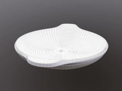 Enameled cast iron red oven dish 3D Model
