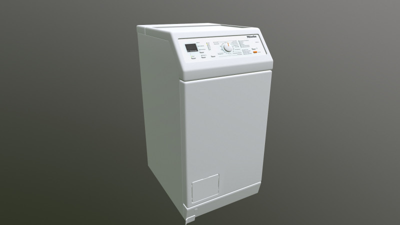 Miele washing machine 3D Model .c4d .max .obj .3ds .fbx .stl .blend 