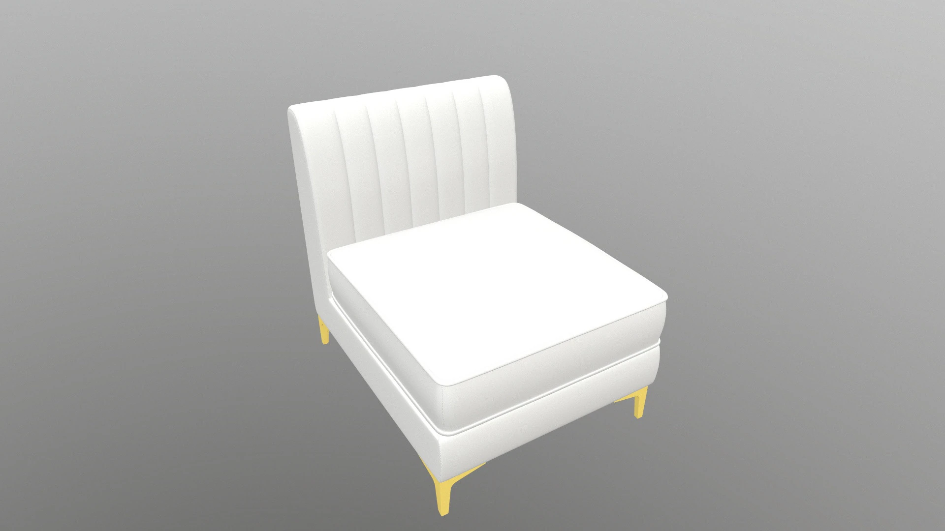 Triumph tufed Armless chair 3D Model .c4d .max .obj .3ds .fbx .stl .blend 