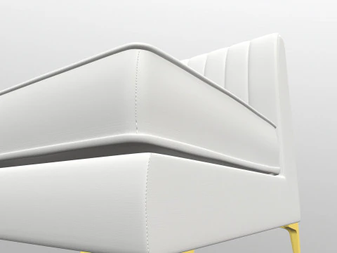 Triumph tufed Armless chair 3D Model