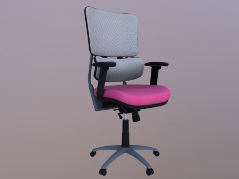 Manager bureaustoel met lendensteun 3D Model