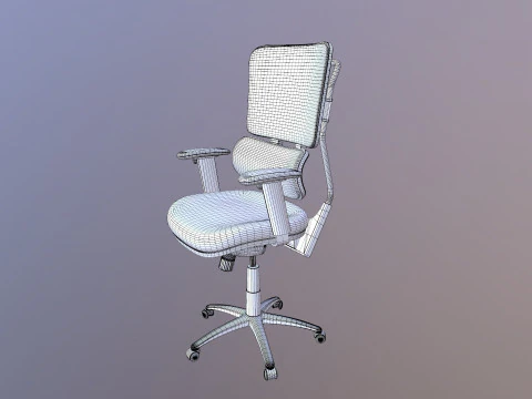 Manager Office Chair with Lumbar 3D Model