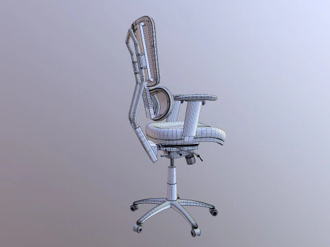Manager Office Chair with Lumbar 3D Model