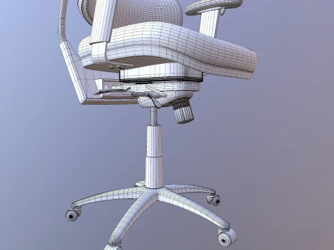 Manager Office Chair with Lumbar 3D Model