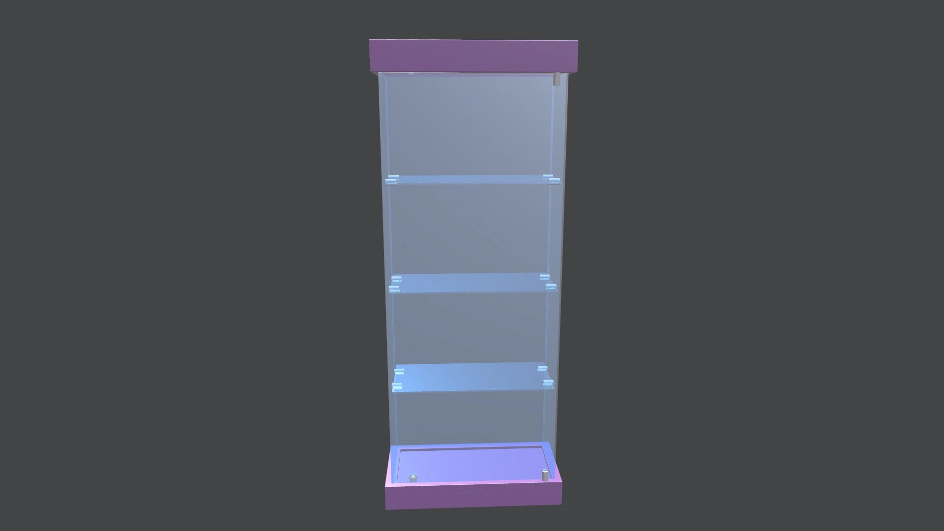 Shelf Glass Cabinet 3D Model .c4d .max .obj .3ds .fbx .stl .blend