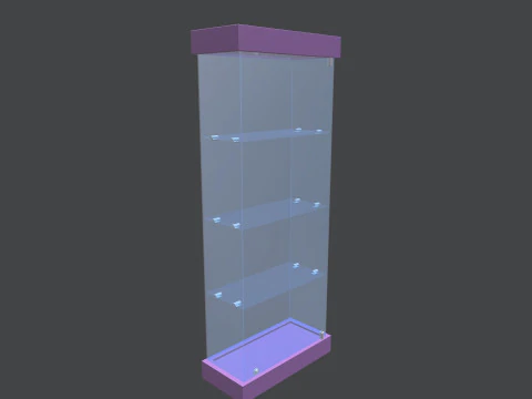 Shelf Glass Cabinet 3D Model